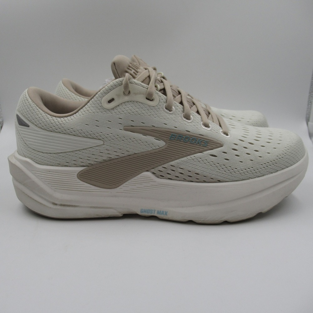 Brooks Ghost Max 3 Womens Running Shoes 1204571D181 Cream Tan Wide D Size 10